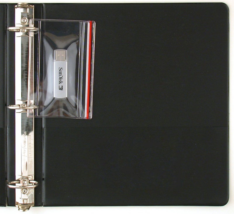 STORE SMART StoreSMART - Flash Drive Zipper Case for 3-Ring Binders - 50-Pack - Vinyl Plastic - R1831-FLASH50 - Made in USA - Image 2